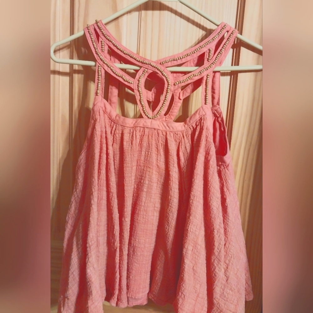 Beaded and crocheted womens Tank top
